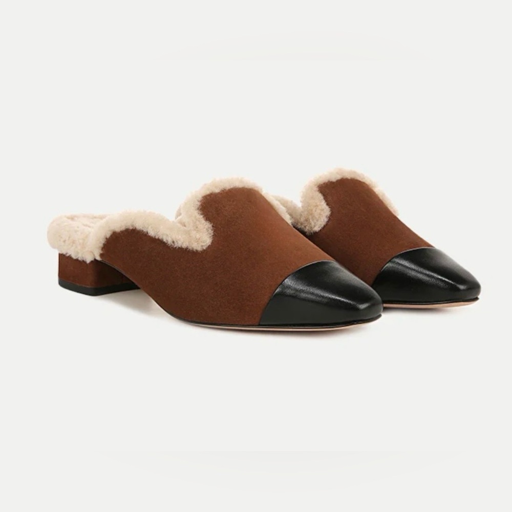 New Veronica Beard Cecile Shearling Mule size 8.5